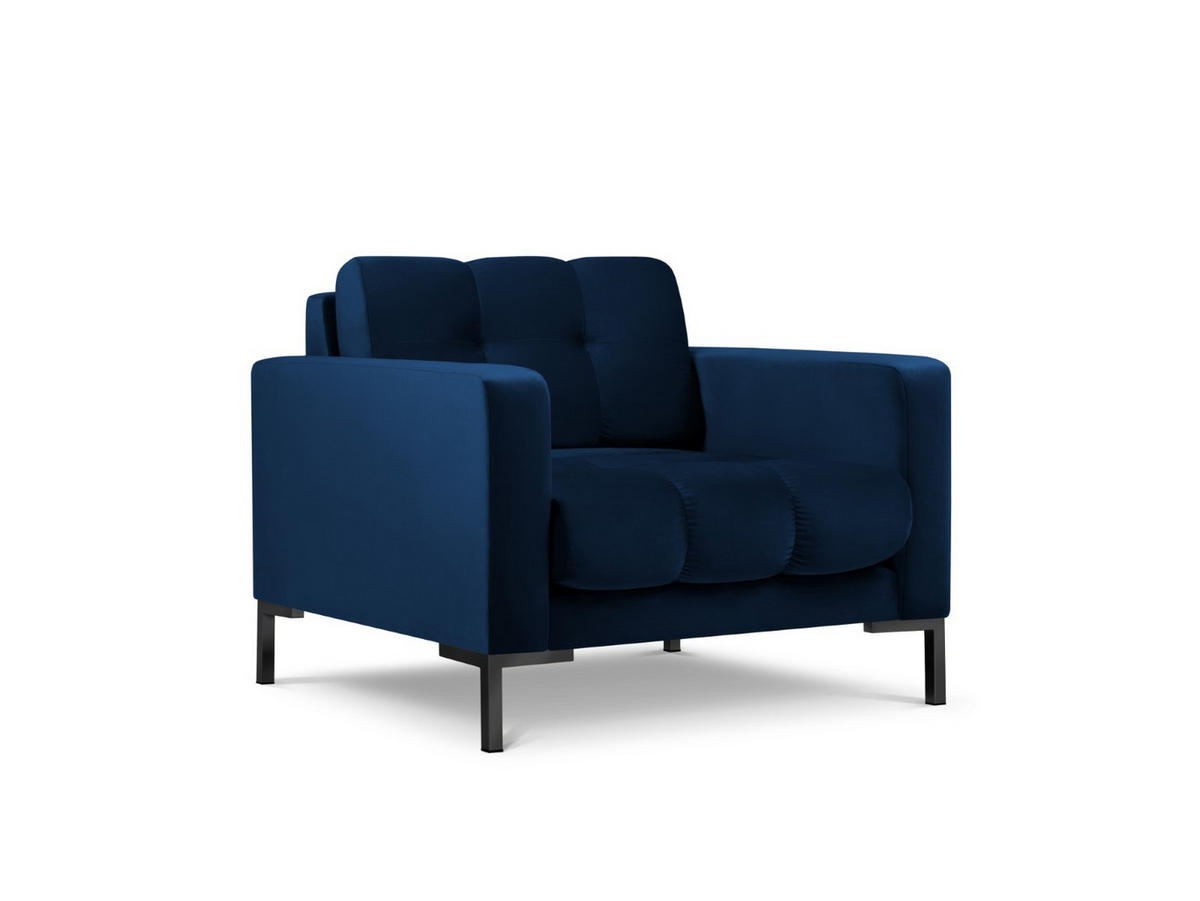 SESSEL Mamaia aus Samt königsblau - Blau, Textil (92/75/87cm) - Micadoni