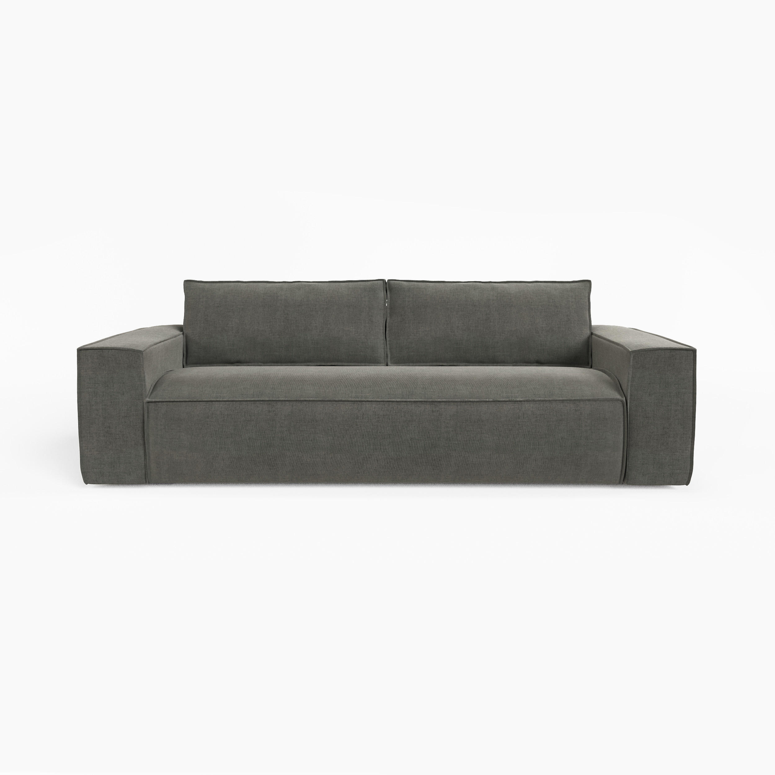EXPRESS-SOFA umwandelbar Matratze Dunlopillo 160cm Velours Graphitgrau 234cm - Dunkelgrau/Graphitfarben, Textil (234/90/100cm) - Sia Home