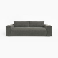 EXPRESS-SOFA umwandelbar Matratze Dunlopillo 160cm Velours Graphitgrau 234cm - Dunkelgrau/Graphitfarben, Textil (234/90/100cm) - Sia Home