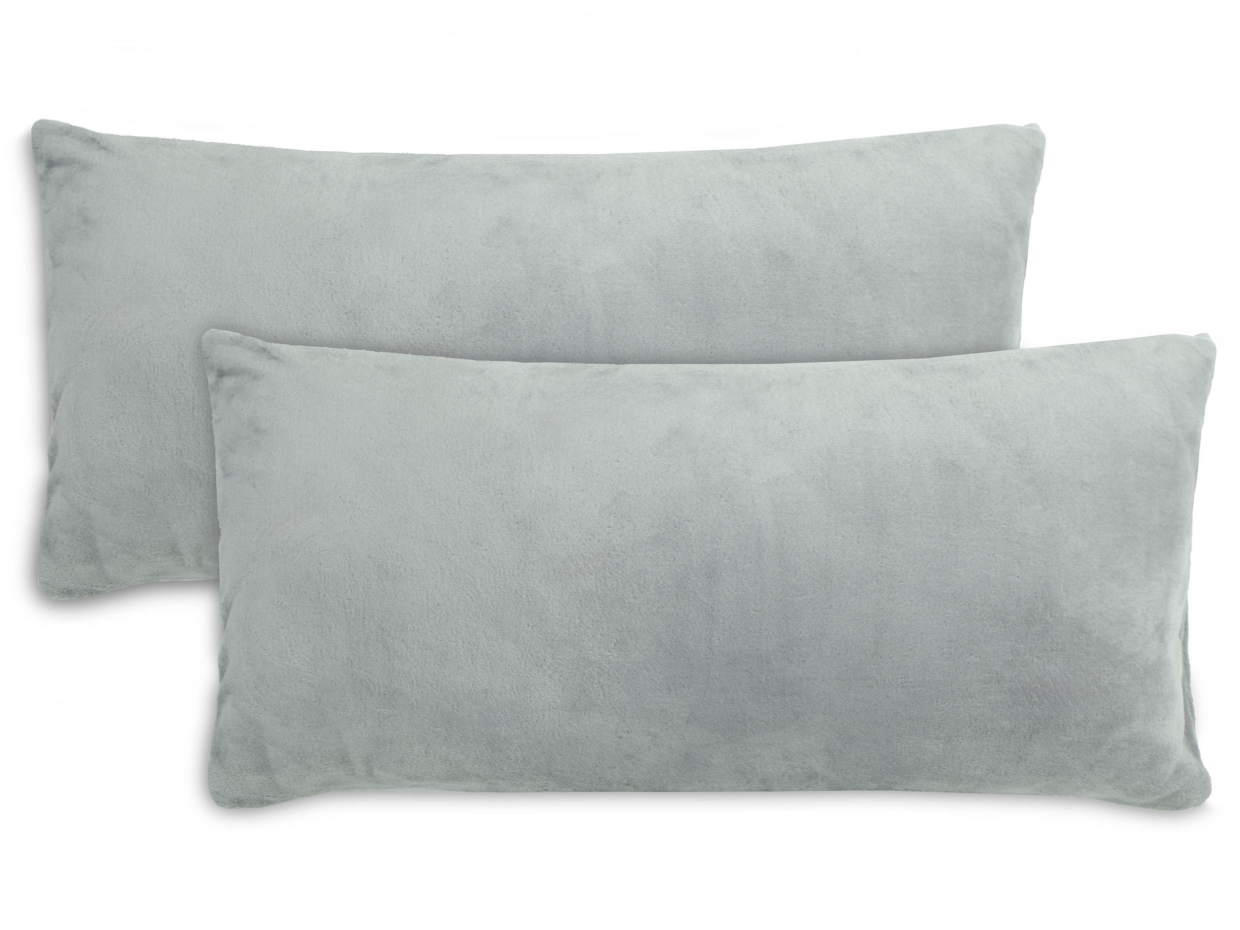 KISSENBEZUG, 2er-Set, 40x80 cm, 100% Polyester - Anthrazit, Textil (40/80cm) - Zollner