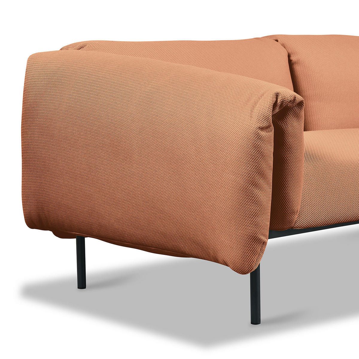 3-SITZER OUTDOOR-SOFA - Rosa, Textil/Metall (224/70/98cm) - home24