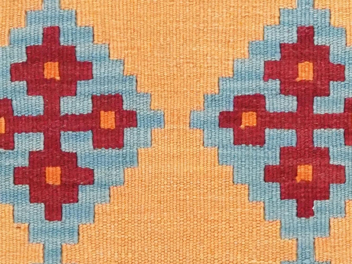 HANDWEBTEPPICH Kelim Gashgai Gelb 97/60 cm Schurwolle - Gelb, Textil (60/97cm) - Looma