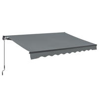 GELENKARMMARKISE grau 350x300 cm - Grau, Textil (350/250/300cm) - Juskys