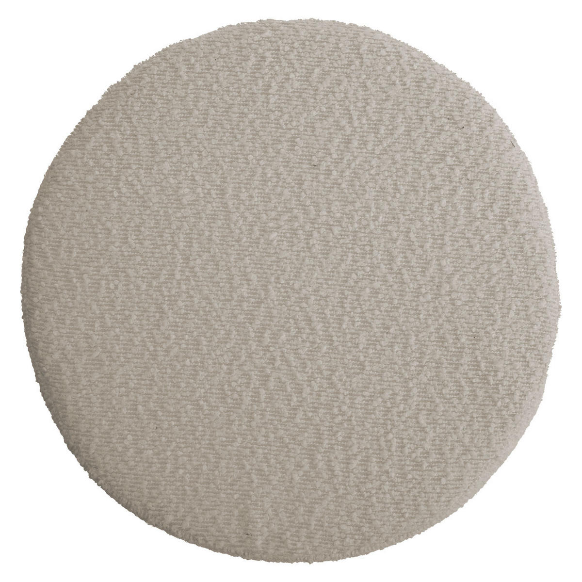 HOCKER höhenverstellbar und drehbar Sitzhöhe 45-57cm Ø 37cm Stoff Bouclé Weiß - Beige, Textil (37/57/37cm) - PROREGAL