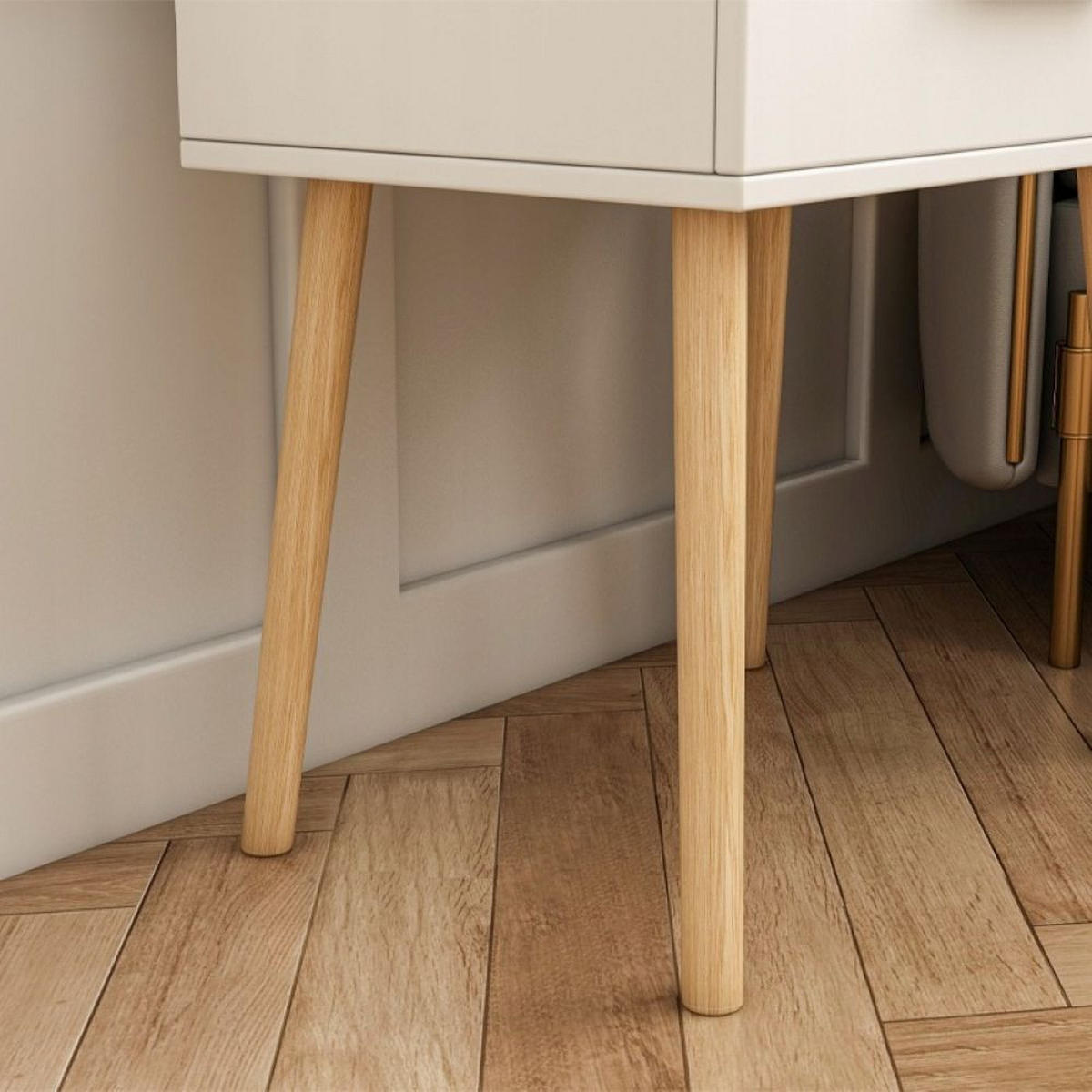 NACHTTISCH, weiß 45/30/54.5 cm - Weiß, Holzwerkstoff (52/10.5/34cm)