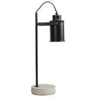 SCHREIBTISCHLAMPE Mundaka 13/13/37 cm - Schwarz, Metall (13/13/37cm) - Beliani