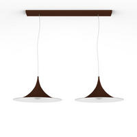 HÄNGELEUCHTE Louie Linear - Dunkelbraun, Metall (33/70/16cm) - Lumicom