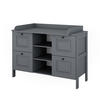 WICKELKOMMODE Ajaton Grau 133 x 98.4 cm mit 4 Schubladen - Grau, Holzwerkstoff (133/98.4/70cm) - VitaliSpa