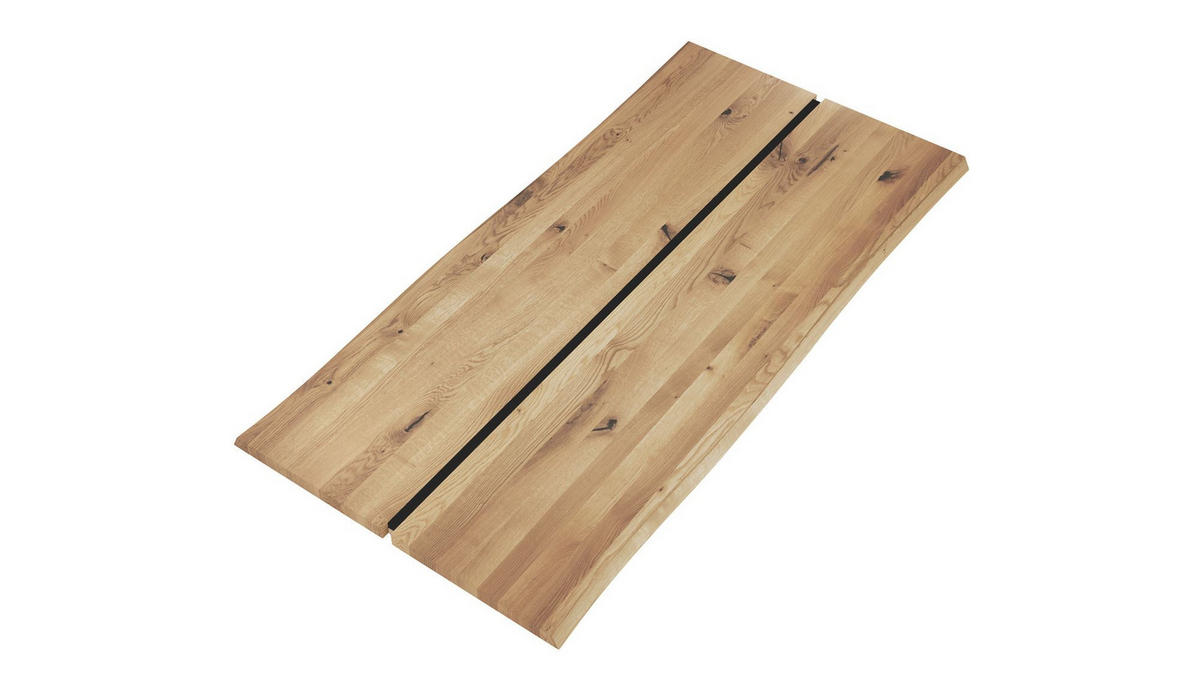 BAUMKANTENTISCH Dannie 8 160x77x90 Massivholztisch Wildeiche geölt - Wildeiche, Holz (160/77/90cm) - 58aufmkessel