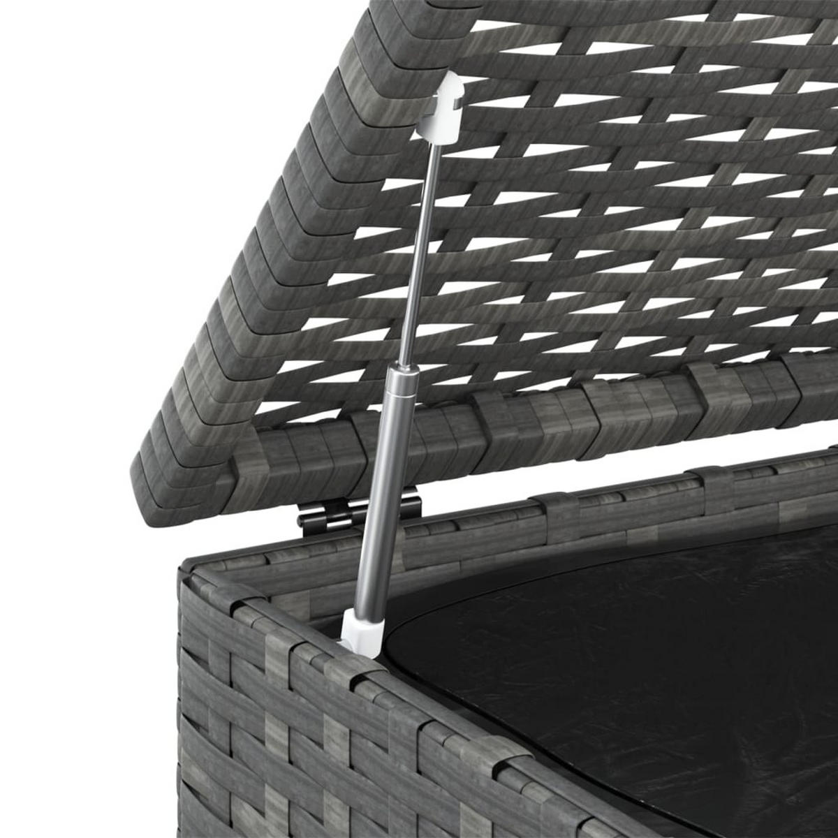GARTEN-KISSENBOX PE Rattan 100x97,5x104 cm Grau - Grau, Kunststoff (100/104/97.5cm) - furnicato