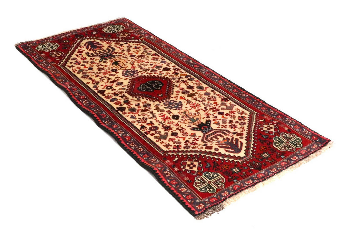 ORIENTTEPPICH handgeknüpft Gashgai Beige, Rot 155/74 cm Schurwolle - Beige/Rot, Textil (74/155cm) - Looma