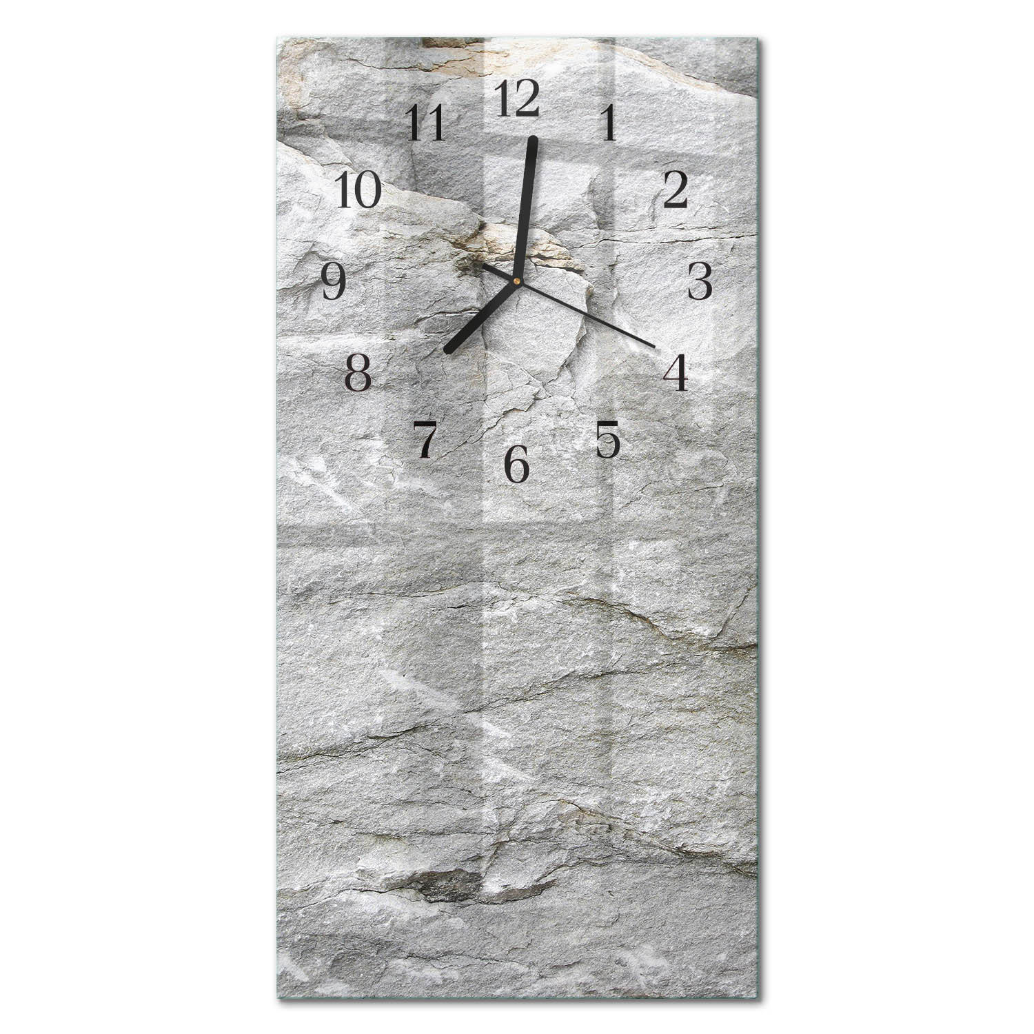WANDUHR 30x60 cm - Chilischoten - Grau, Glas (30/60/0.4cm) - TULUP