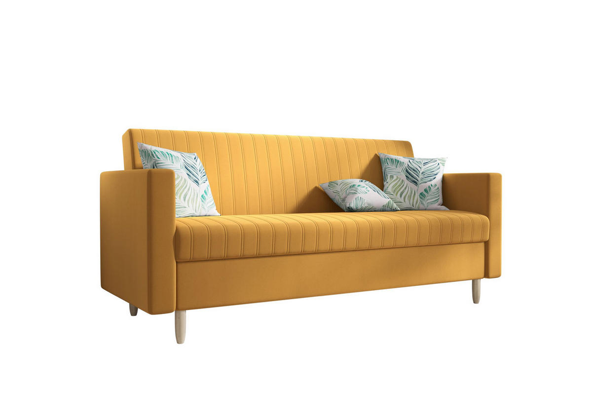 SOFA MELISA mit Schlaffunktion RIVIERA 41 mit Stauraum - Orange, Textil (87/95/216cm) - Bedante