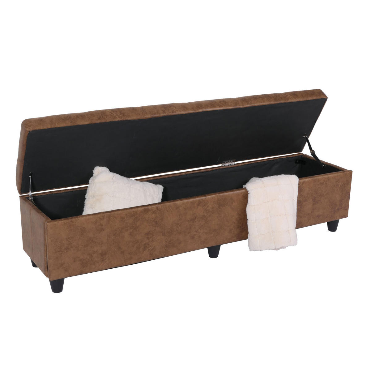 AUFBEWAHRUNGS-TRUHE XXL Braun - Braun, Textil (180/45/45cm) - MCW