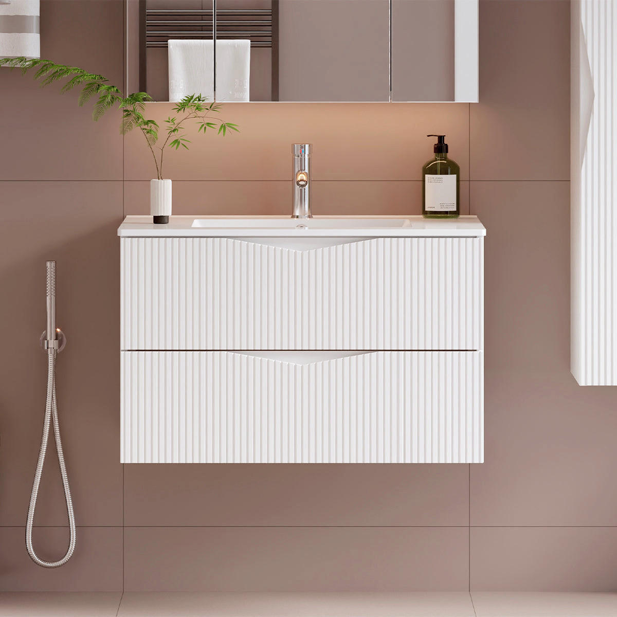 UMIVAONIK 80cm Tao Bijeli - bijela, drvni materijal (80/50/45.8cm) - Petits-meubles