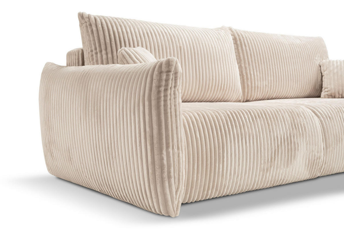 SOFA Hallora - Weiß (Tilia 01) - Weiß, Holzwerkstoff (240/88/108cm) - Möblo