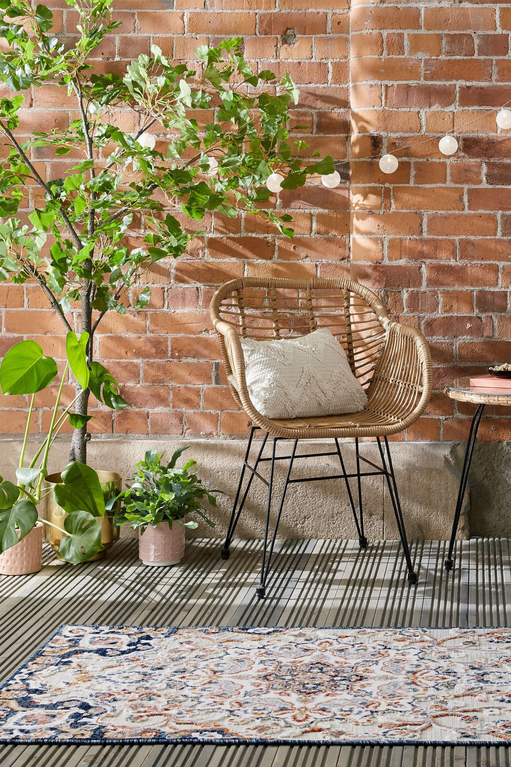 TEPPICH Outdoor Floral-Klassik, UV-beständig LAGAN IVAN, Multi 80x230 cm - Multicolor, Textil (80/230cm) - KADIMA DESIGN