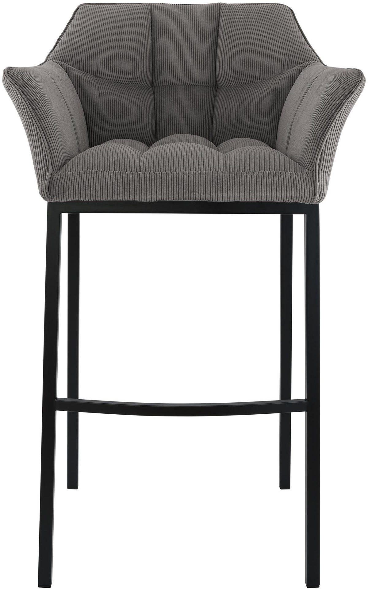 BARHOCKER Gibel Metall Taupe Schwarz - Taupe, Metall (64/110/48cm) - DELUKE