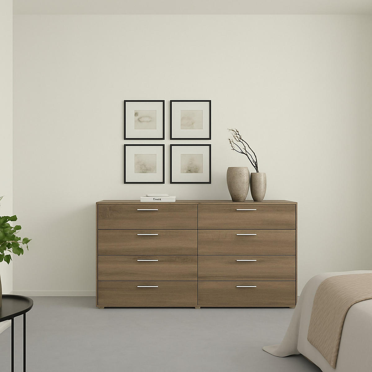 KOMMODE Eiche 40/140/81.7 cm - Braun, Holzwerkstoff (140/82/40cm) - DMORA