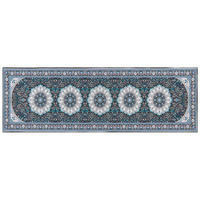 KURZFLOR-TEPPICH Blau 80/240 cm Gediz - Blau/Schwarz, Textil (80/240cm) - Beliani