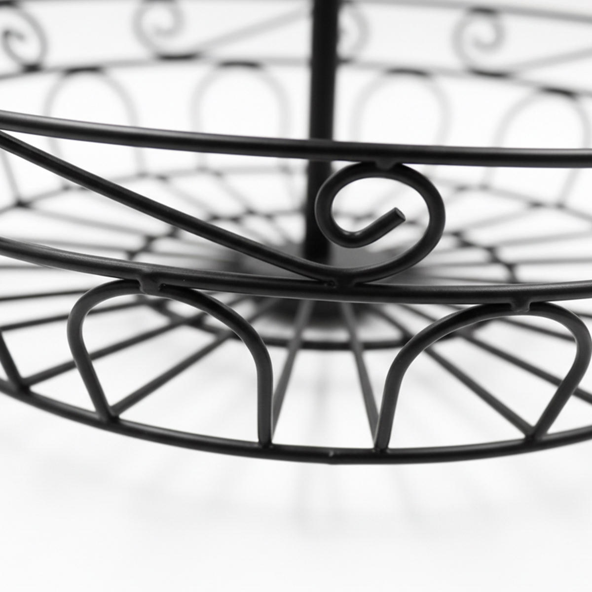 OBST-ETAGERE - Schwarz, Metall (31/30cm) - Relaxdays