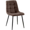 STUHL Samt Braun - Schwarz/Braun, Textil/Metall (45/84/55cm) - CLP