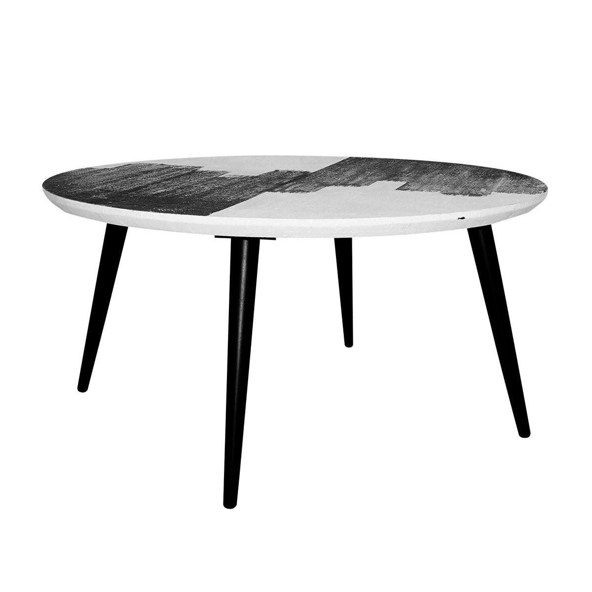 COUCHTISCH Abstract - H 38cm - Schwarz, Holzwerkstoff (80/80/38cm) - Signature