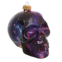 CHRISTBAUMSCHMUCK Totenkopf Universum Mehrfarbig 9cm (Glas / 1 Stk.) - Multicolor, Glas (7/9/8cm)