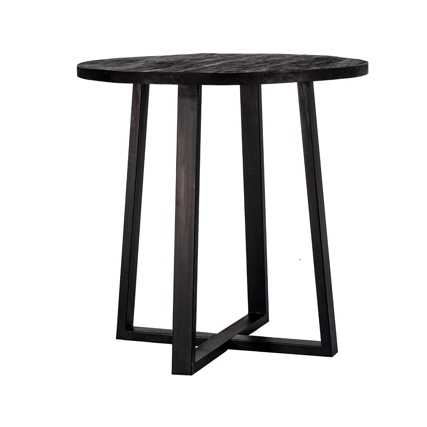 ESSTISCH aus Mangoholz 110x110x90cm, schwarz - Schwarz, Holz (110/110/90cm) - Giga Meubel