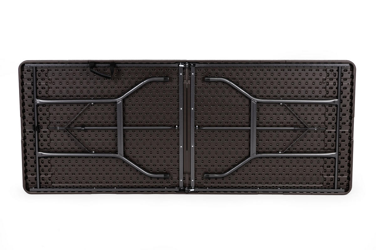 GARTENTISCH klappbar 180 x 75 cm - Braun, Kunststoff (180/75/74cm) - Mat-Haus