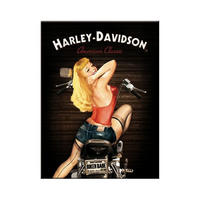 MAGNET 6/8 cm Harley-Davidson Biker Babe - Multicolor, Metall (6/8/0.1cm) - Nostalgic-Art