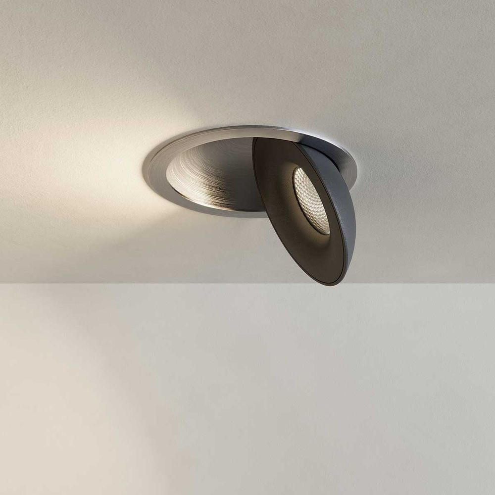 s.luce Led-Einbauleuchte Alu, Schwarz 13.8x4x13.8 cm