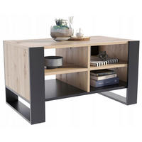 COUCHTISCH FIGA Artisan Eiche-Schwarz 100/53,6/50 cm - Multicolor, Holzwerkstoff (53.6/100/50cm) - Matkam Möbel