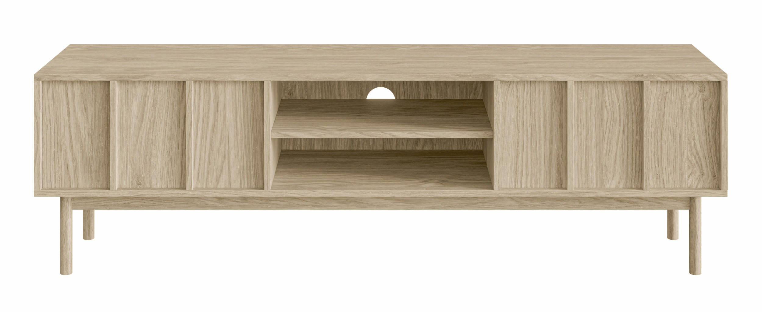 TV-LOWBOARD Neksto Eichenholzoptik 170 cm - Beige, Holz/Holzwerkstoff (170/50/40cm) - Selsey