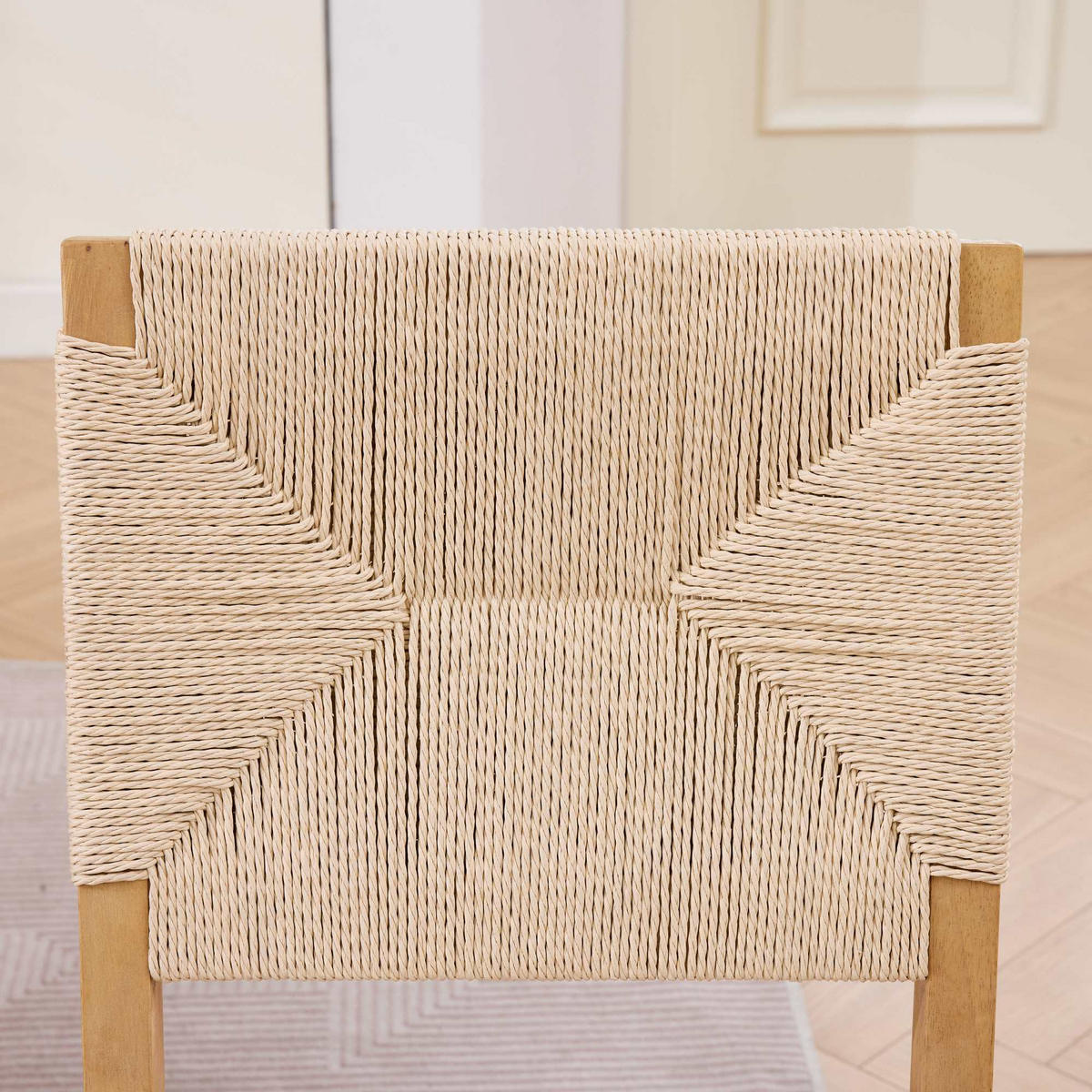STUHL-SET DE-36361 2 Stück mit Rattan-Rückenlehne Natur - Beige, Holz (48/86.5/56cm) - ComfortXL