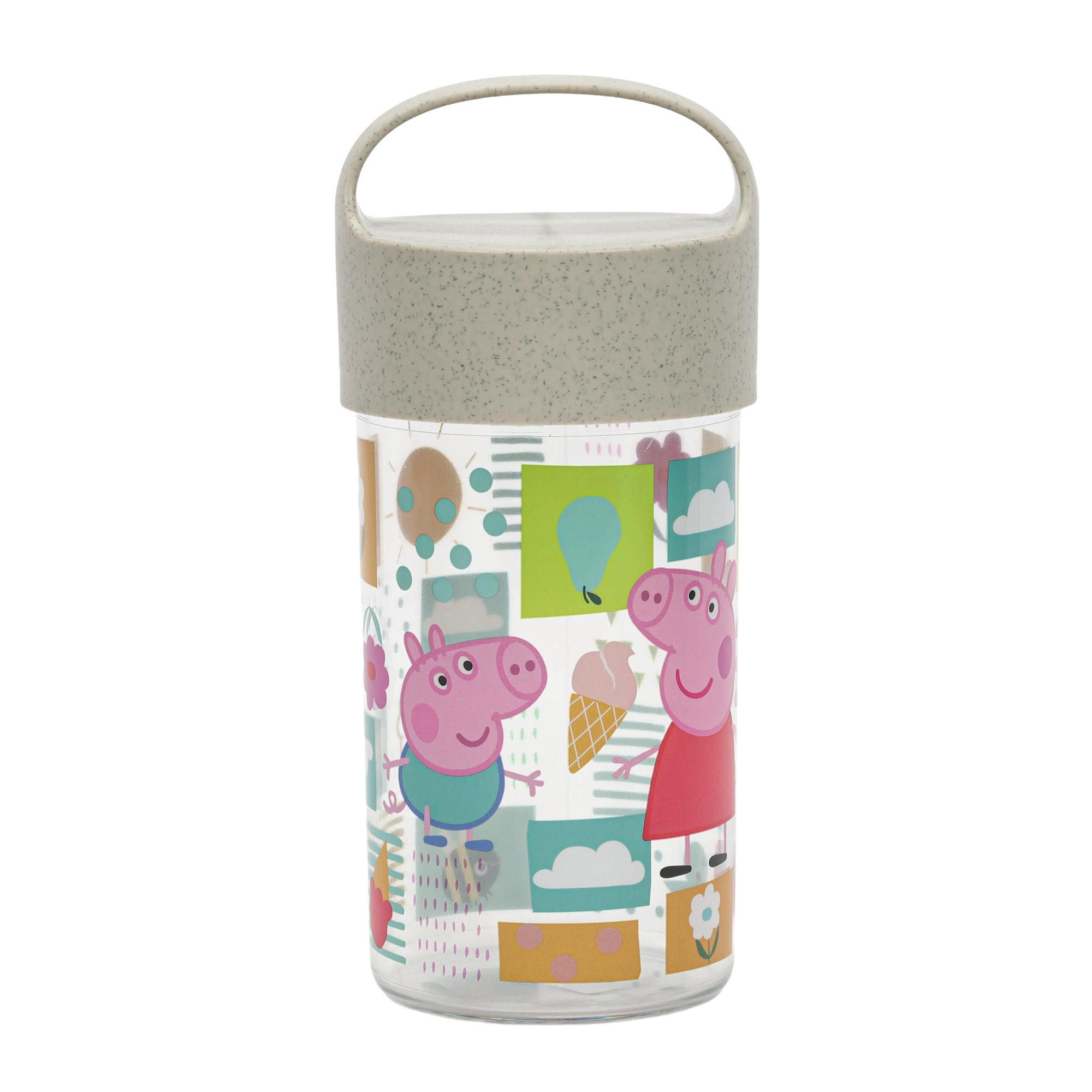 SNACK-/TRINKBEHÄLTER Buddy Peppa Pig 500 ml - Beige, Kunststoff (8.1/17.7/8.1cm)