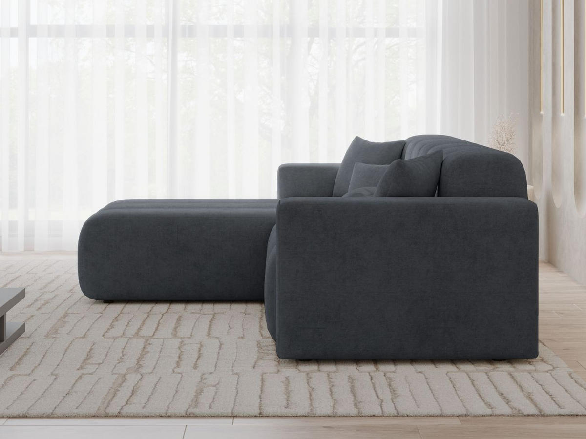 ECKSOFA Nork Dunkelgrau Links - Dunkelgrau, Holz/Textil (180/265cm) - Graingold