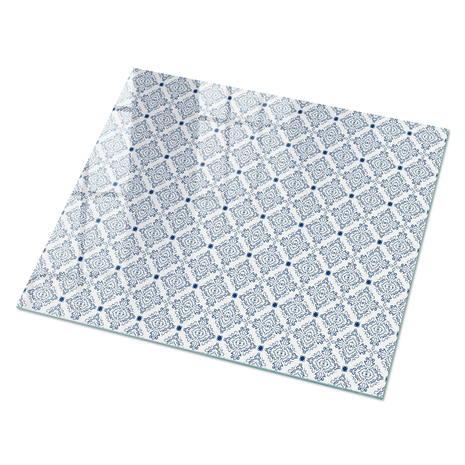 GLASPLATTE 80x60 cm – Klassischer Schmuck - Beige, Glas (0.4/80/60cm) - ArtPrintCave