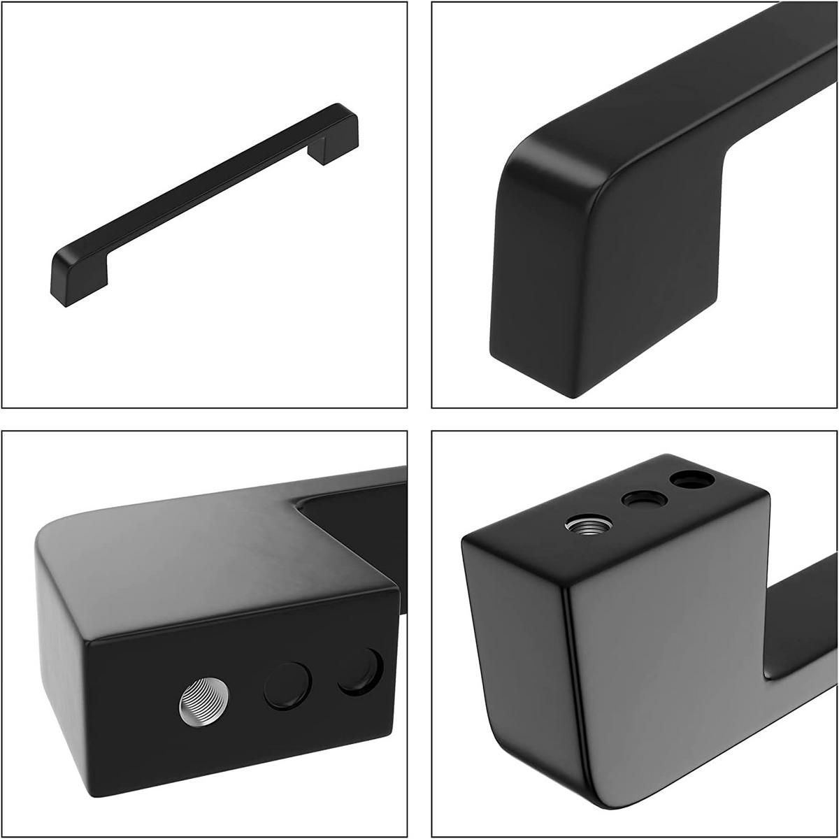 MÖBELGRIFF Schwarz 10er-Set 160 mm - Schwarz, Metall (22.4/2.3/16.8cm)