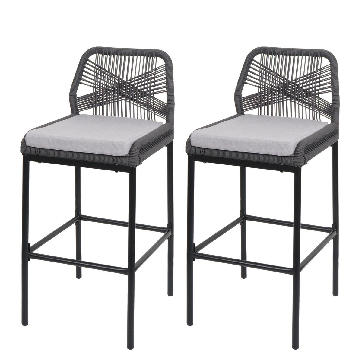 BARSKI STOL Anthracit, svetlo siva - antracit/svetlo siva, kovina (45/101/52cm) - MCW