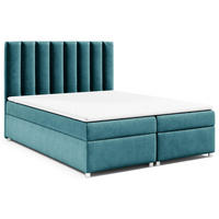 BOXBETT Trinity K-10 Bonellfederkern inkl. Topper - Hellblau, Holz/Holzwerkstoff (140/200cm) - Best For Home