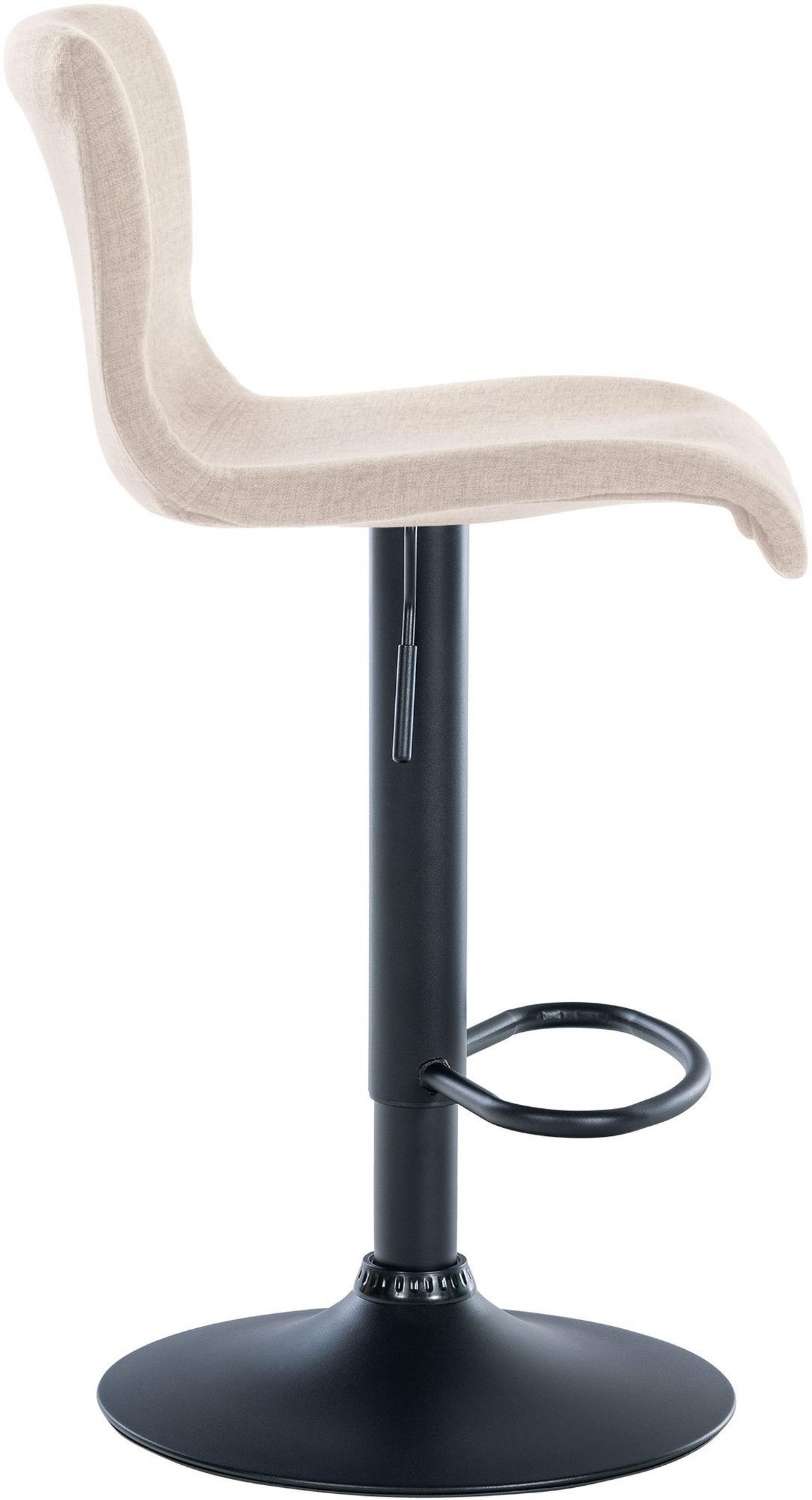 BARHOCKER Stoff creme - Creme/Schwarz, Textil/Metall (39/84/36cm) - CLP