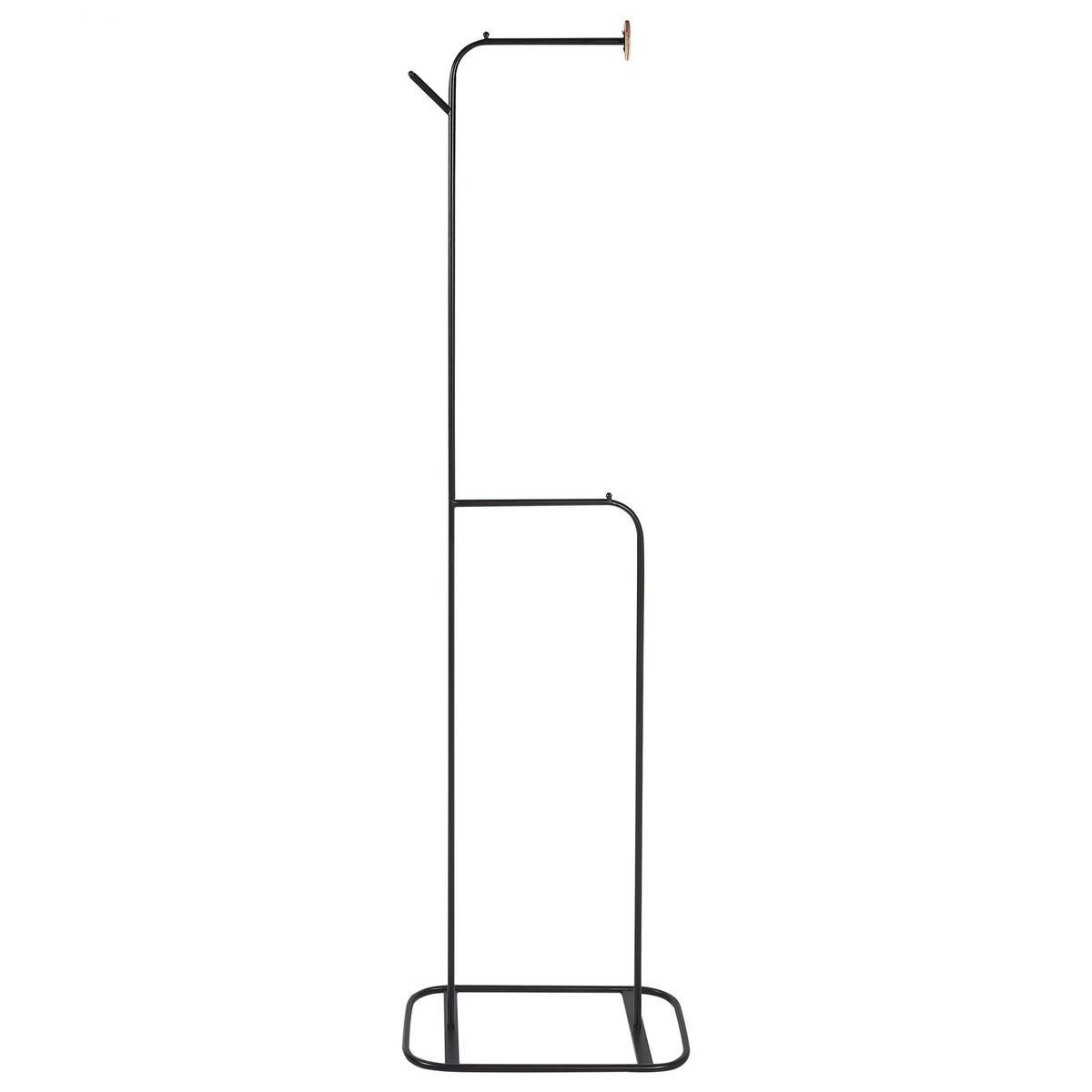 KLEIDERSTÄNDER Metall schwarz 171 cm Eureka - Schwarz, Metall (48/171/30cm) - Beliani