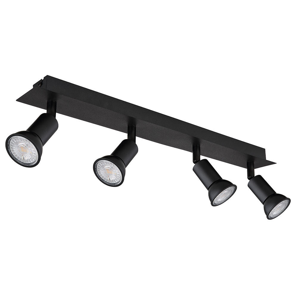 LED DECKENLEUCHTE Drew Metall Schwarz - Schwarz, Metall (50/6/9cm) - Globo Lighting
