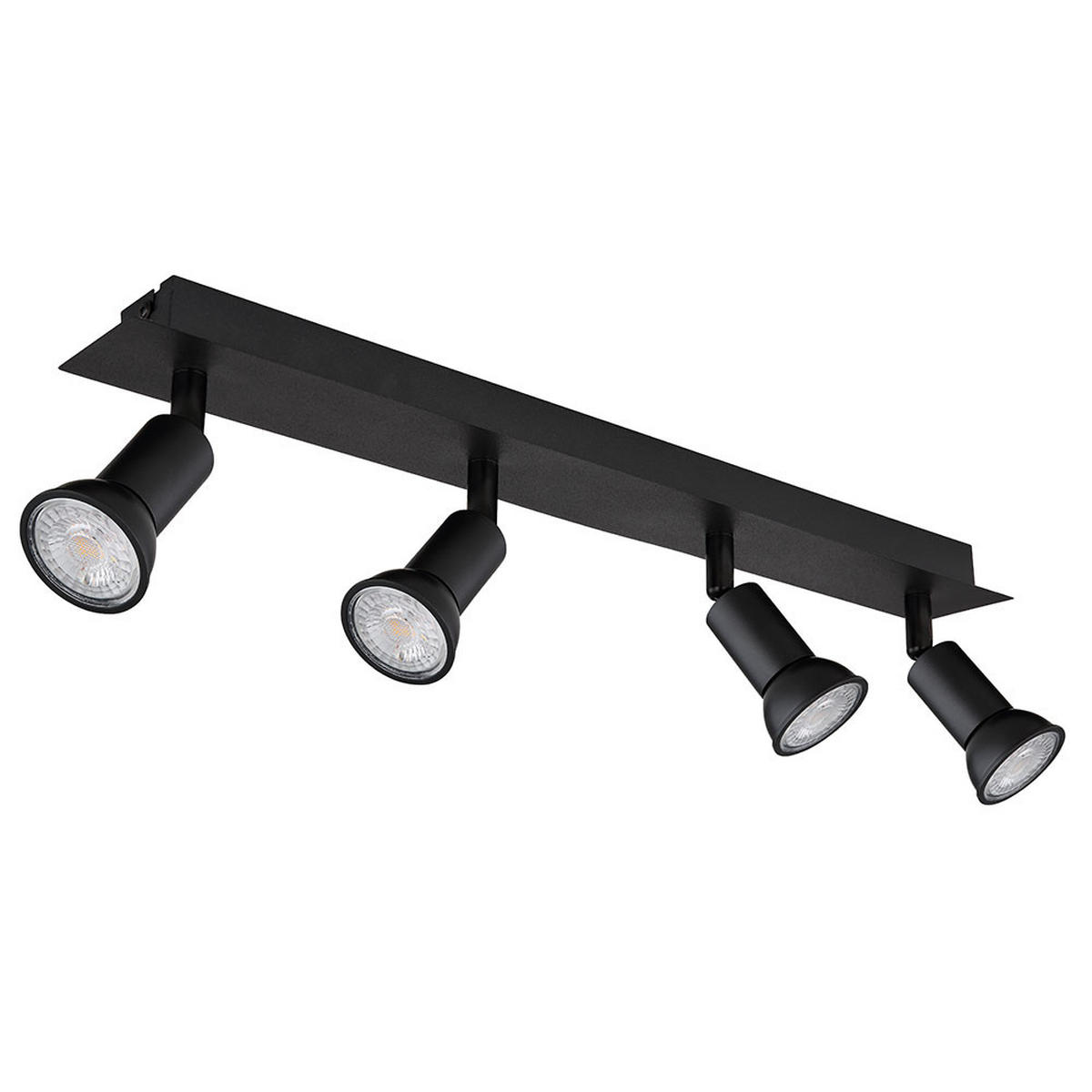 LED DECKENLEUCHTE Drew Metall Schwarz - Schwarz, Metall (50/6/9cm) - Globo Lighting