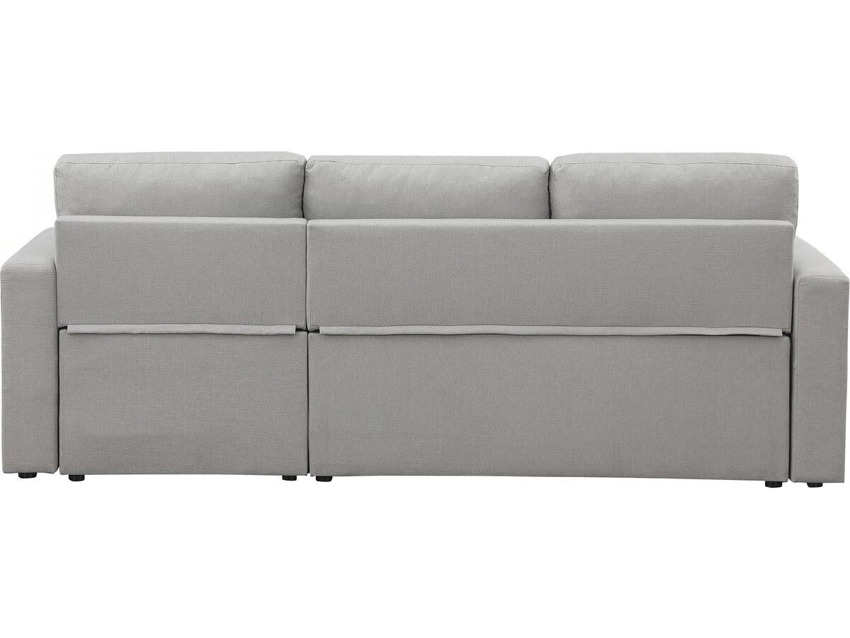ECKSCHLAFSOFA Alain Hellgrau - Hellgrau, Textil (221/145cm) - Habitat Garten
