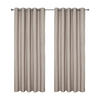 VERDUNKELUNGSVORHÄNGE geometrisch mit Thermo-Funktion, Ösen 167/182 cm - Naturfarben, Textil (167/182cm) - Homescapes