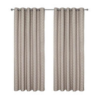 VERDUNKELUNGSVORHÄNGE geometrisch mit Thermo-Funktion, Ösen 117/137 cm - Naturfarben, Textil (117/137cm) - Homescapes