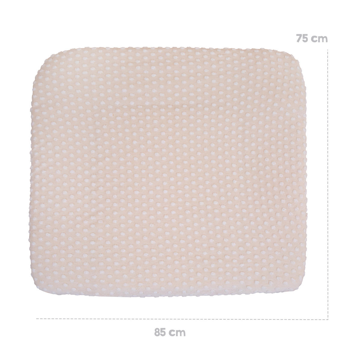 SPANNBEZUG für Wickelauflagen 75 x 85 cm - Beige, Textil (85/75cm) - Roba