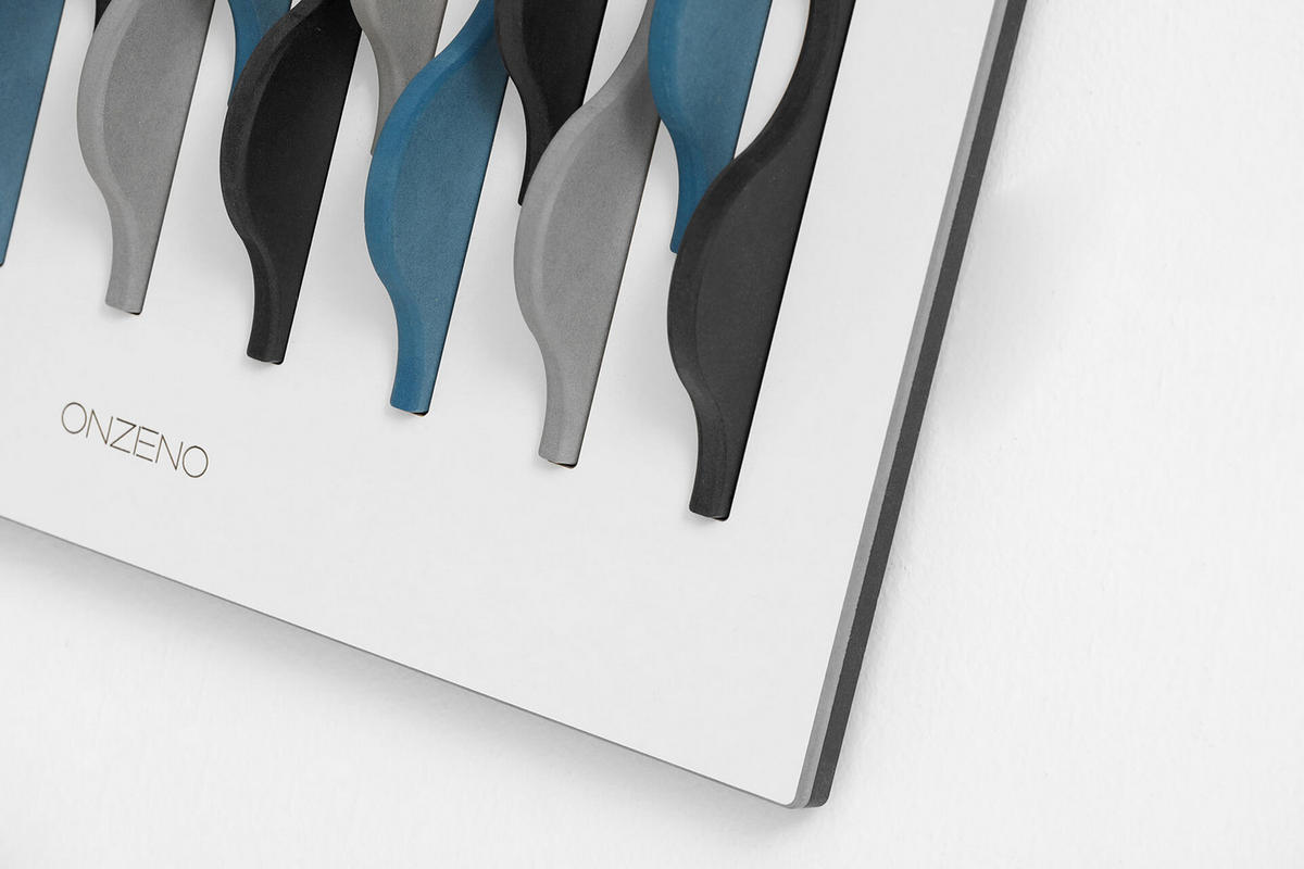 HOLZBILD Schwarz-Weiß 45/65 cm - Blau/Schwarz, Holz (5.46/65cm) - KUNSTLOFT